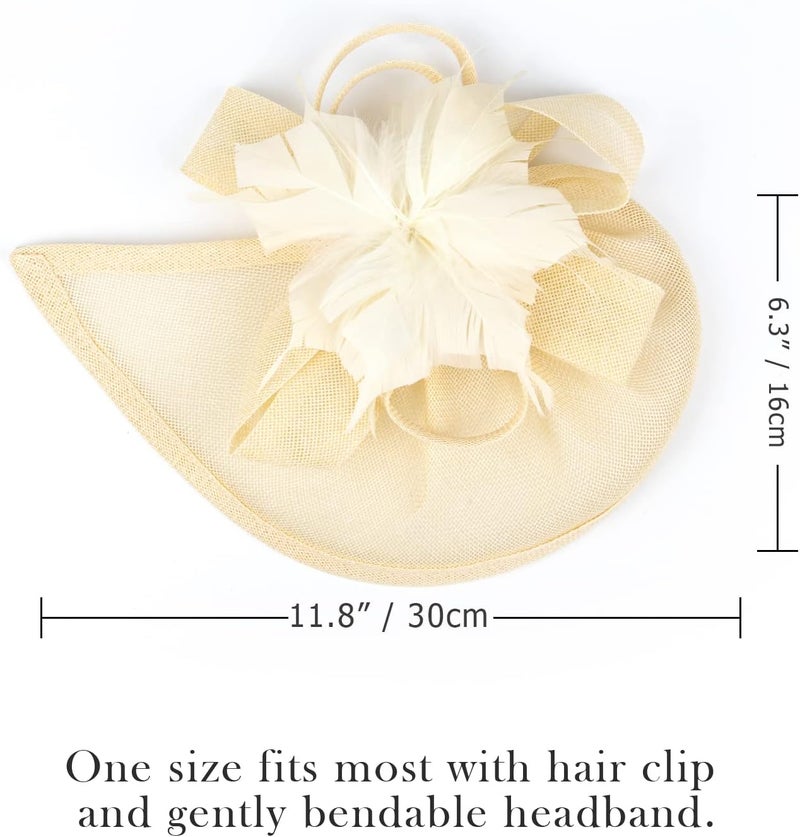 DRESHOW قبعات فاسيناتور للنساء قبعة حفلة شاي قبعة عتيقة على شكل علبة رأس رباط للشرب - Image 3